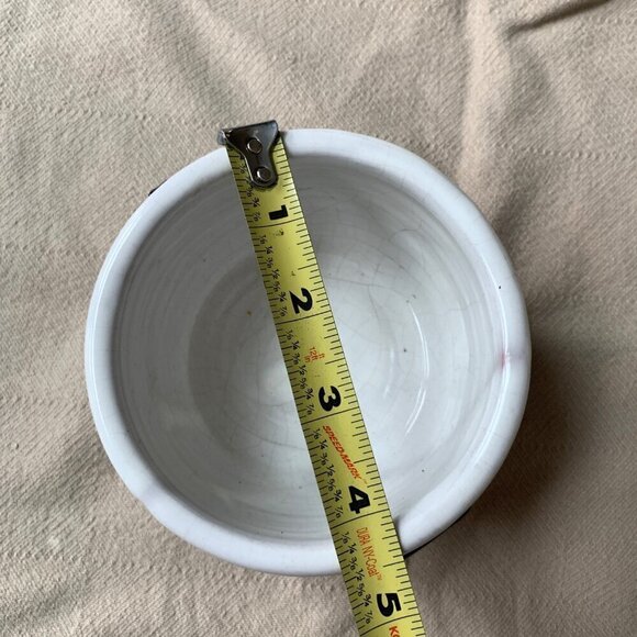 Vintage Handmade Pottery Small Bowl With Blue Birds on Sides - Picture 7 of 9